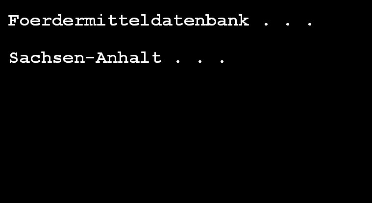 Fördermitteldatenbank Sachsen-Anhalt