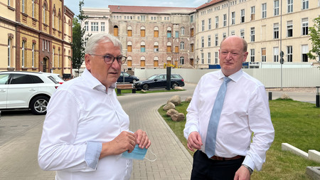 Sachsen-Anhalts Finanzminister Richter und Niedersachsens Finanzminister Hilbers